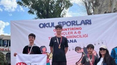 Adana’da düzenlenen Okul Sporları Gençler Oryantiring Türkiye Şampiyonası’nda Aliağalı öğrenci