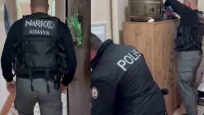 Amasya’da polis ekipleri tarafından düzenlenen uyuşturucu operasyonunda gözaltına alınan 11