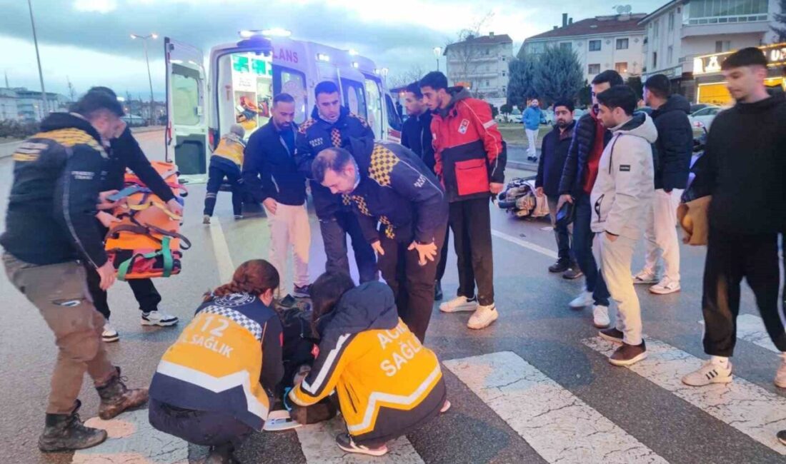 Ankara’nın Sincan ilçesinde kontrolünü kaybederek yola savrulan motokurye yaralandı. Kaza,