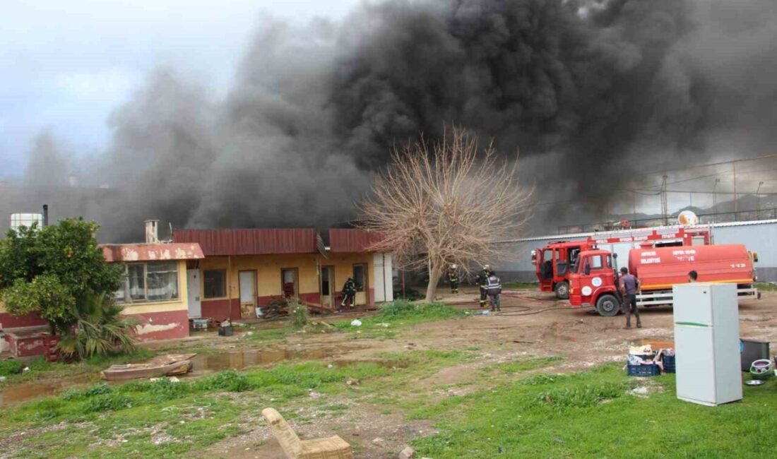Antalya’nın Kumluca ilçesinde ekmek fırını olarak kullanılan müstakil yapı alev