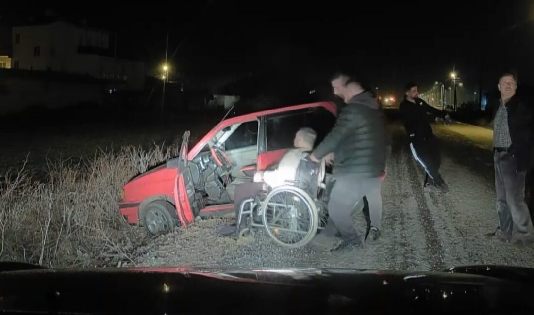 Aksaray’da engelli sürücünün direksiyon hakimiyetini kaybetmesi sonucu kontrolden çıkan araç