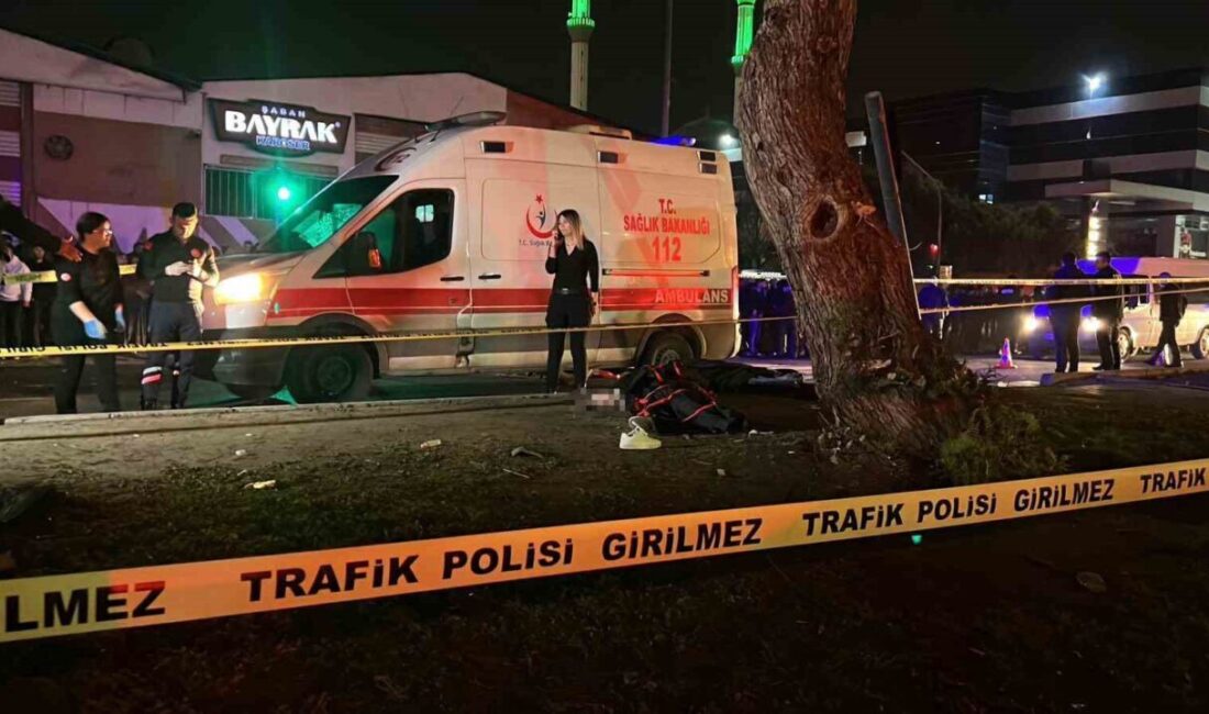Mersin’de bir otomobil, tırı sollamak isterken yaya geçidinden karşıya geçmek