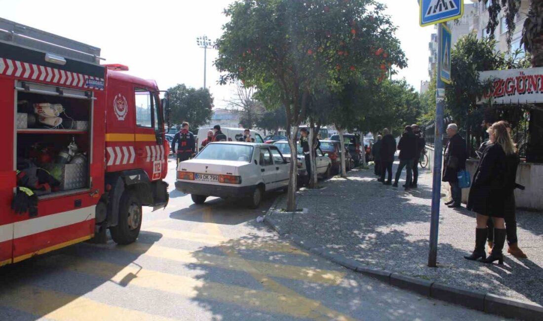 Aydın’ın Efeler ilçesinde park halindeki bir araçtan duman çıktığı ihbarı