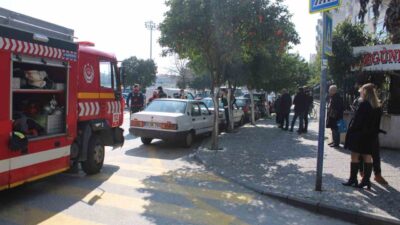 Aydın’ın Efeler ilçesinde park halindeki bir araçtan duman çıktığı ihbarı