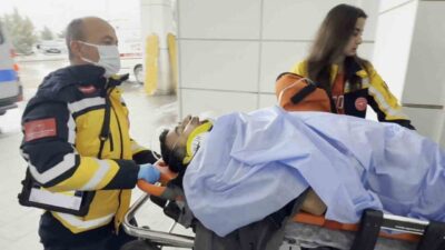 Aksaray’da inşaatın ikinci katında tesisatçı olarak çalışan işçi, çalıştığı alanda