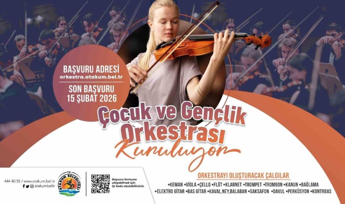 Samsun’un Atakum Belediyesi, Çocuk ve Gençlik Orkestrası kuruyor. Orkestraya katılmak