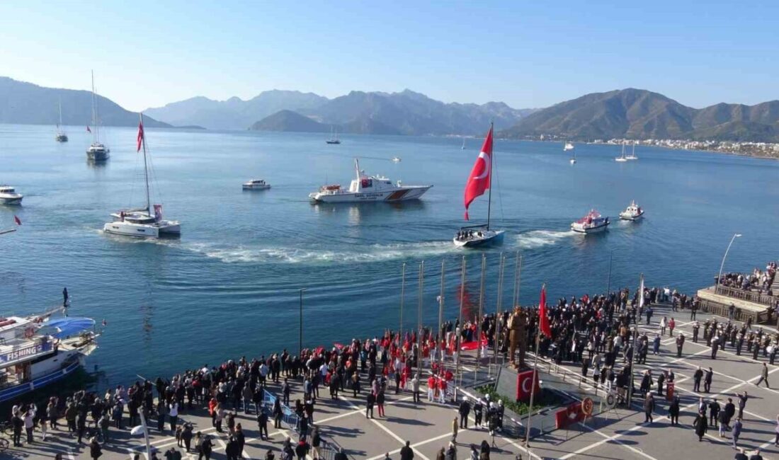 Atatürk’ün Marmaris’e gelişinin 91’inci yıl dönümü dolayısıyla Marmaris’te program düzenlendi.
