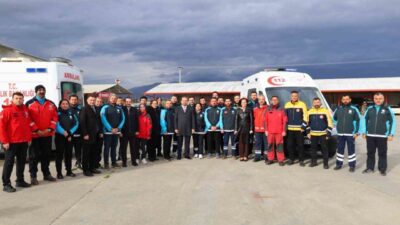 Aydın’da, Ulusal Medikal Kurtarma Ekibi (UMKE) gönüllü personeline yönelik Ambulans