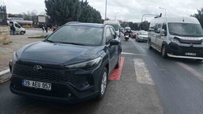 Kırklareli’nin Babaeski ilçesinde otomobil ile çarpışan elektrikli bisikletin sürücüsü, tedavi