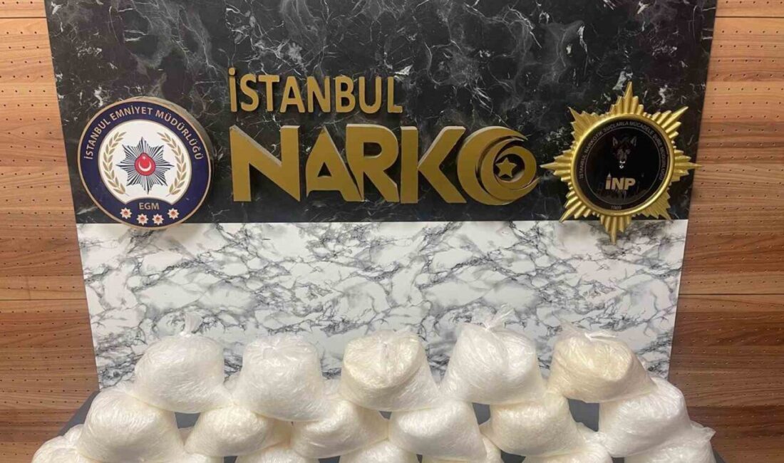 İstanbul’un Bahçelievler ilçesinde bir eve düzenlenen operasyonda, valizlere gizlenmiş 17
