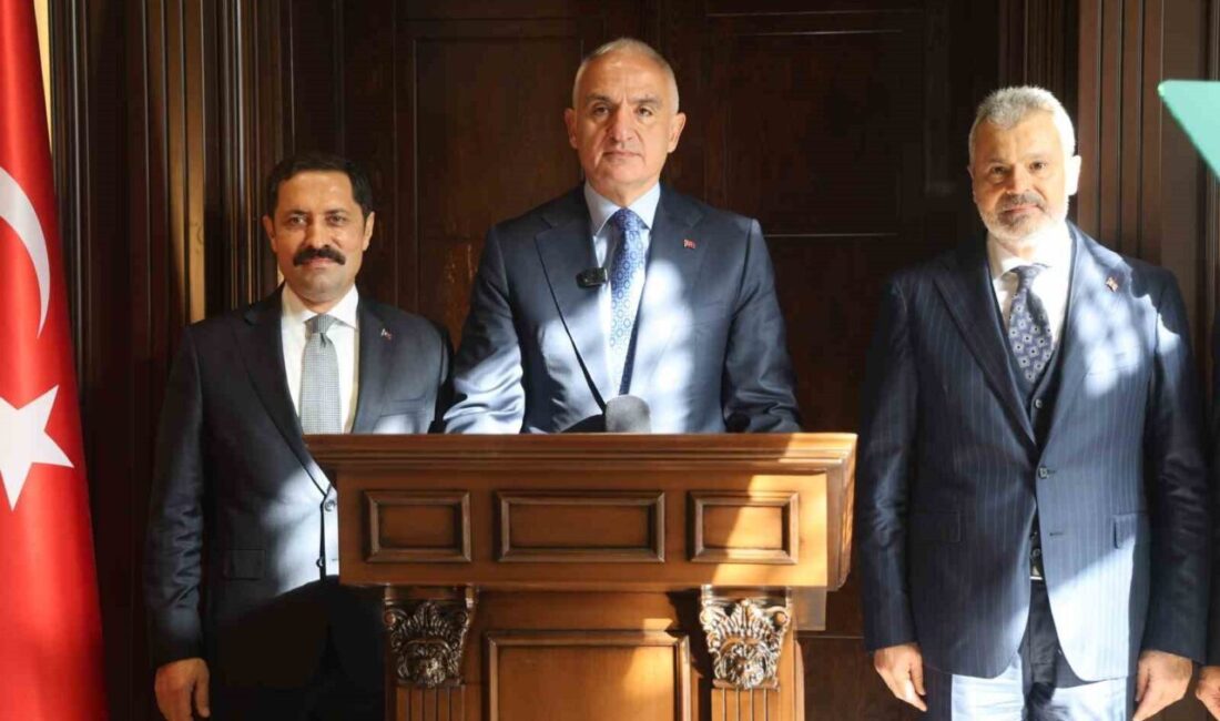 Hatay’da açıklamalarda bulunan Kültür ve Turizm Bakanı Mehmet Nuri Ersoy,