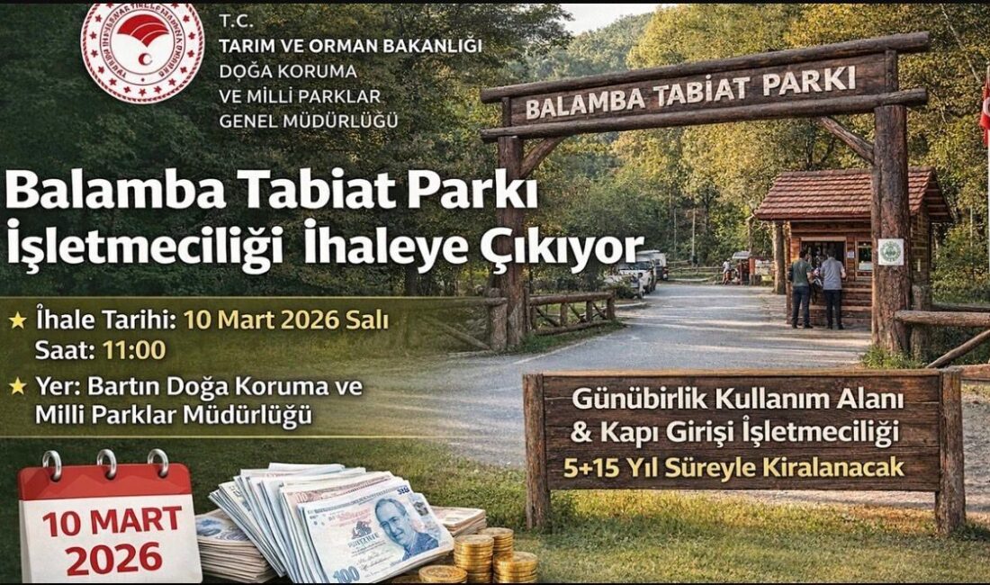 Bartın’da bulunan Balamba Tabiat Parkı’nın işletmeciliği ihaleye çıkacak. Doğa Koruma