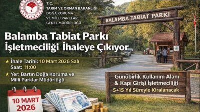 Bartın’da bulunan Balamba Tabiat Parkı’nın işletmeciliği ihaleye çıkacak. Doğa Koruma