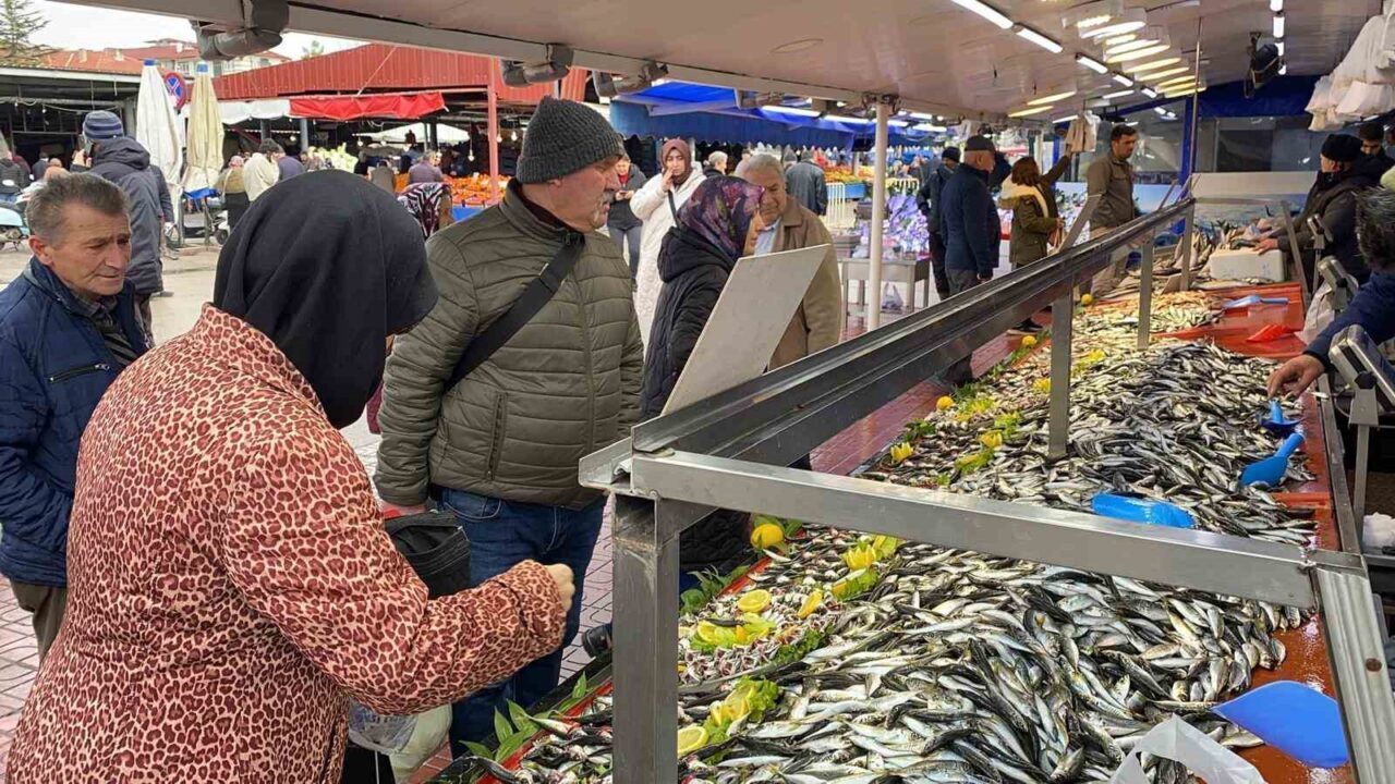 Bolu’da halk pazarındaki balık tezgahlarında haftalardır hamsi yokluğu devam ederken,