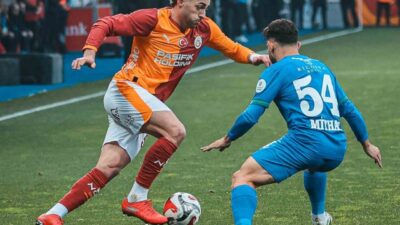Galatasaraylı futbolcu Barış Alper Yılmaz, Çaykur Rizespor maçında attığı golle