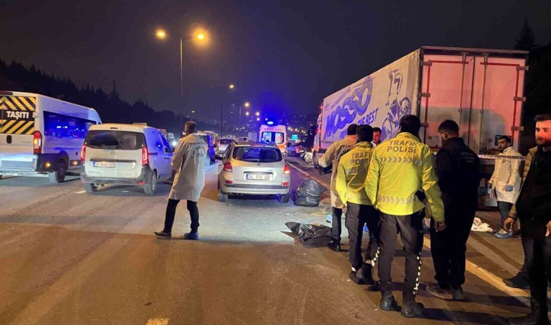 İstanbul Başakşehir’de, TEM otoyolunda arızalanıp emniyet şeridinde duran tıra arkadan