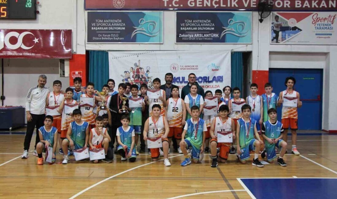 2026 okul sporları küçük erkekler-kızlar basketbol müsabakaları tamamlandı. Düzce 18