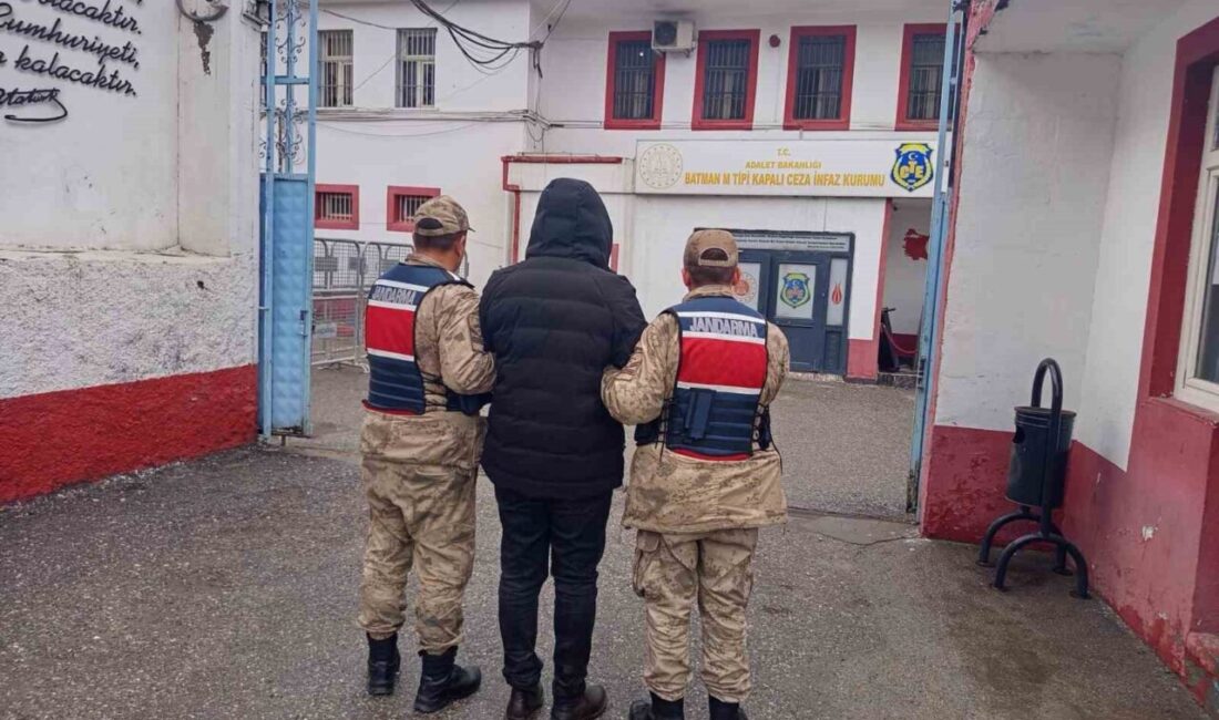 Batman’da jandarma ekiplerince düzenlenen operasyonda hakkında 13 yıl 5 ay