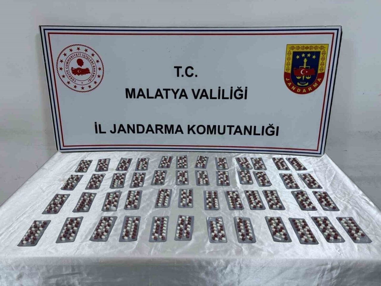 Malatya’da jandarma ekiplerince düzenlenen operasyonda 661 adet sentetik ecza hapı