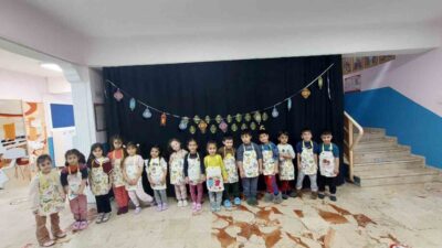 İzmir’in Bayındır ilçesinde Müzekke Susamcıoğlu Anaokulu öğrencileri, Ramazan ayı dolayısıyla