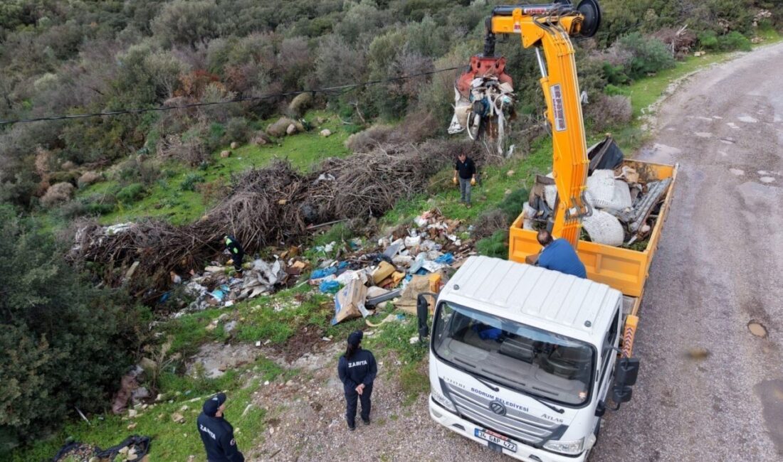 Bodrum’da doğaya gelişigüzel atılan atıklara karşı belediye ekiplerinin mücadelesi aralıksız