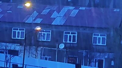 Bitlis’te Şubat gecesi etkili olan şiddetli şimşekler ve gök gürültüsü,