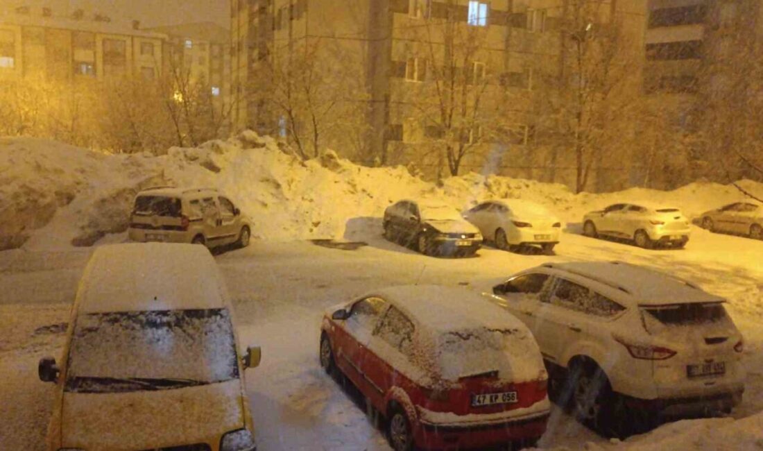 Bitlis’te gece saatlerinde başlayan kar yağışı kısa sürede etkisini artırarak