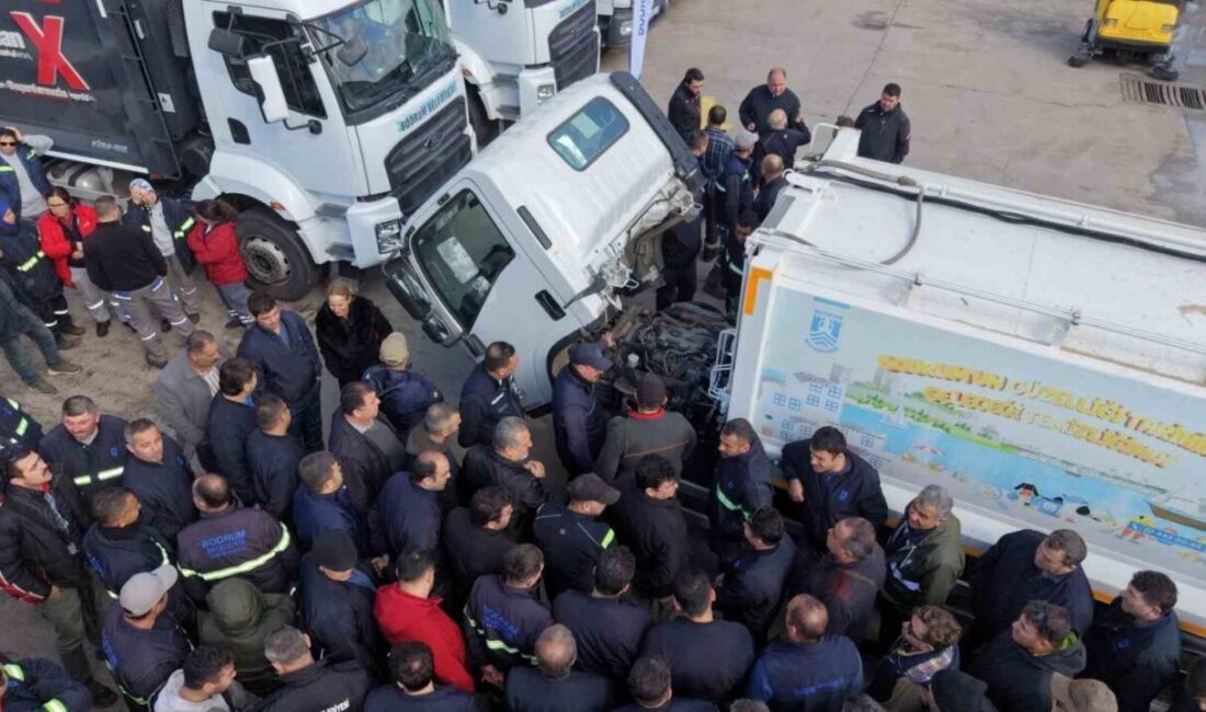 Bodrum Belediyesi Temizlik İşleri Müdürlüğü tarafından temizlik araçlarında görevli personele