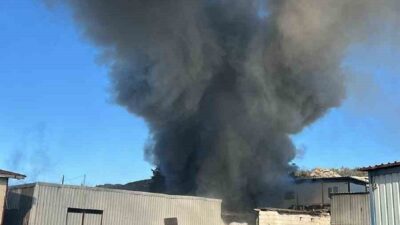 Muğla’nın Bodrum ilçesinde işçilerin barındığı konteynerde çıkan yangın paniğe neden