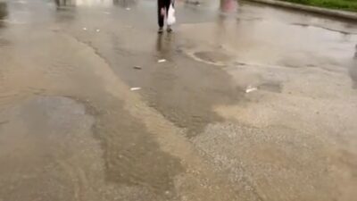 Muğla’nın Bodrum ilçesinde şiddetli yağışın ardından alışılagelmişin dışında görüntüler ortaya