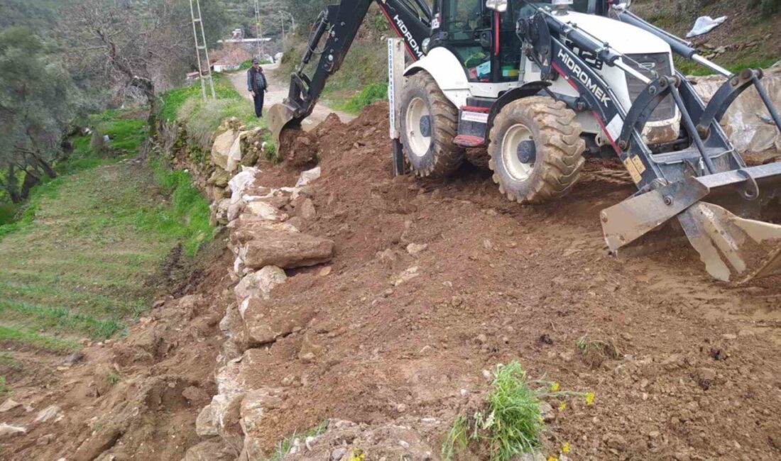 Aydın Bozdoğan ilçesinde etkili olan yağışların ardından ilçenin farklı noktalarındaki