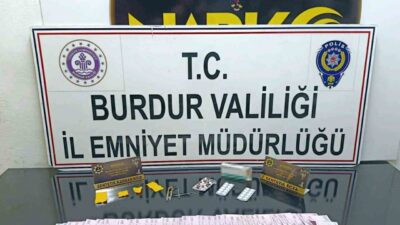 Burdur’da polis ekiplerince uyuşturucu ile mücadele çerçevesinde yapılan çalışmalarda çok