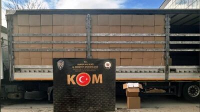 Bursa’da düzenlenen operasyonda 10 milyon 510 bin adet kaçak makaron