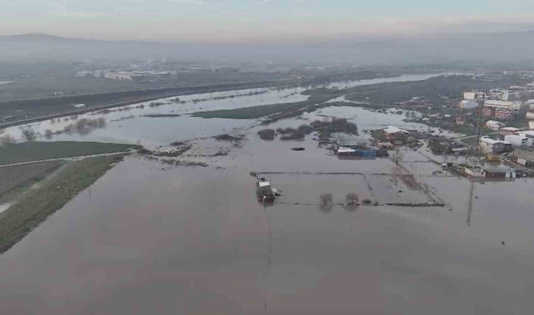 Bursa’da sağanak yağış ve kar sularının erimesi ovada binlerce ekili