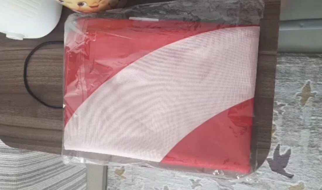 Bursa’da kuryenin bayrak hassasiyeti izleyenlerin tüylerini diken diken yaparken o