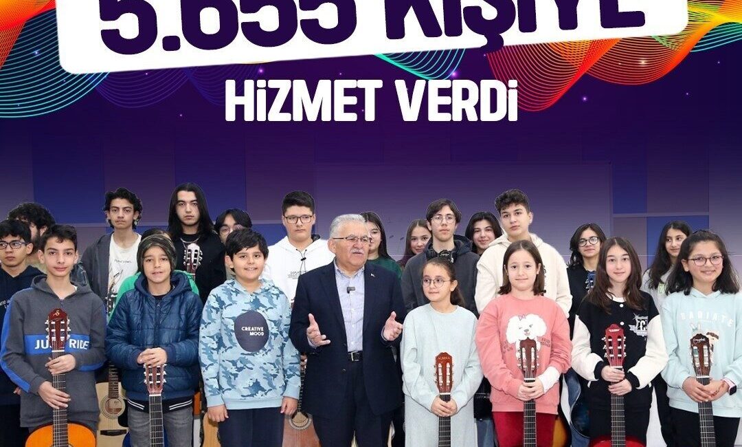 Kayseri Büyükşehir Belediyesi Konservatuvarı 2025 yılında 3 bin 413 yetişkin,