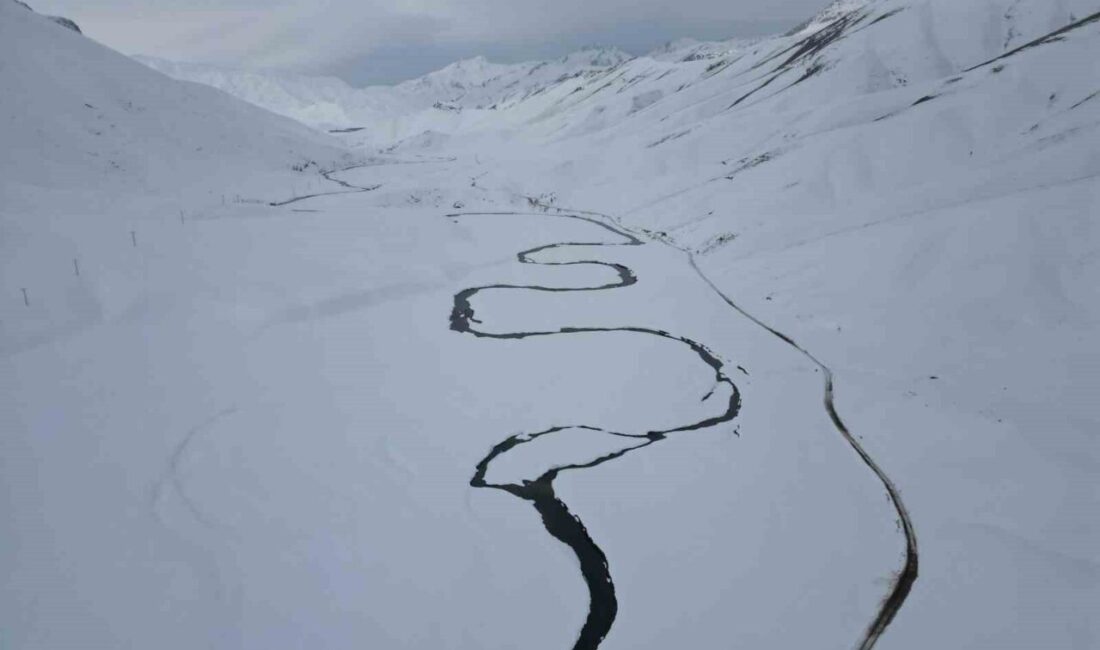 Şırnak’ta 4 ay boyunca buz tutan dev menderesler çözüldü. Havadan