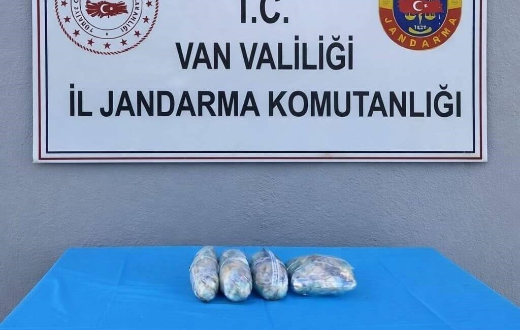 Van’ın Çaldıran ilçesinde jandarma ekiplerince yürütülen çalışmalar sonucunda 1 kilo