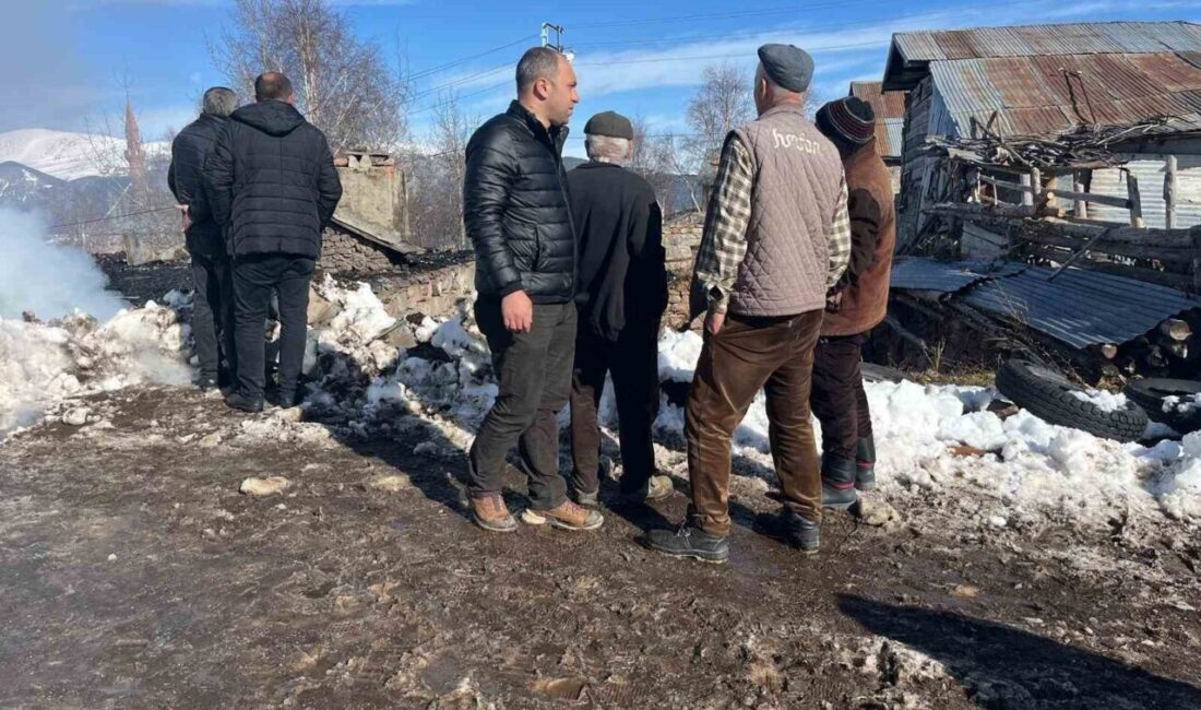Ardahan’ın Posof ilçesine bağlı Çambeli köyünde çıkan yangında 1 ev