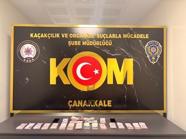 Çanakkale’de Kaçakçılık ve Organize Suçlarla Mücadele Şube Müdürlüğü ekiplerince düzenlenen