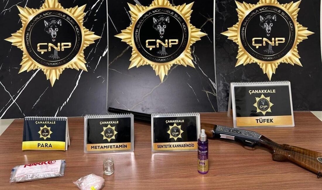 Çanakkale’de İl Emniyet Müdürlüğü ekipleri tarafından gerçekleştirilen huzur uygulamalarında ’uyuşturucu