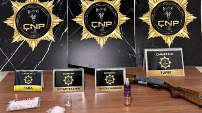 Çanakkale’de İl Emniyet Müdürlüğü ekipleri tarafından gerçekleştirilen huzur uygulamalarında ’uyuşturucu