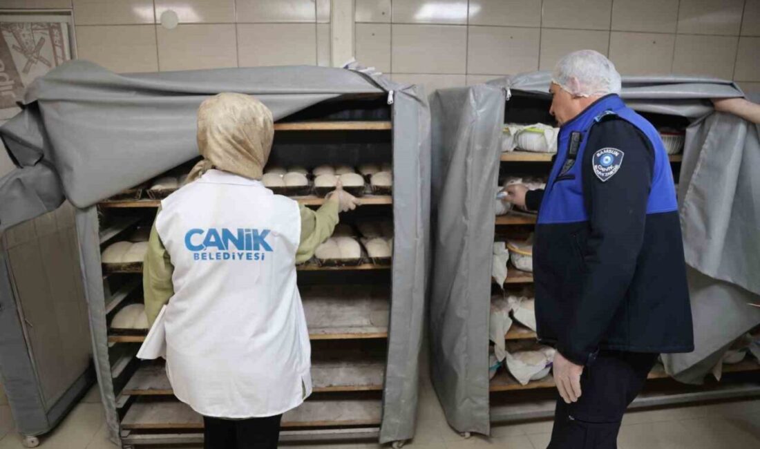Samsun’un Canik ilçesinde Ramazan öncesi yapılan denetimlerde zabıta ekipleri, fırınlarda