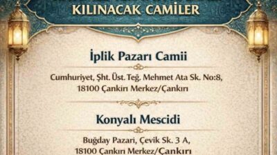 Çankırı il merkezindeki İplik Pazarı Camii ile Konyalı Mescidi’nde teravih