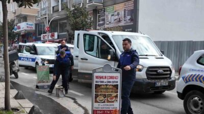 Çayırova’da ana arterlerde denetim yapan ekipler, kaldırım işgallerine karşı çalışma