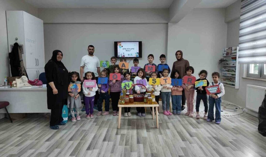 Çayırova’da belediye ekipleri tarafından anaokulu öğrencilerine çevre bilinci aşılamak amacıyla