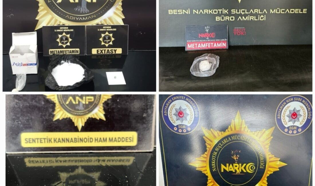 Adıyaman İl Emniyet Müdürlüğü ekiplerince çeşitli suçlardan yakalanan 20 şahıs