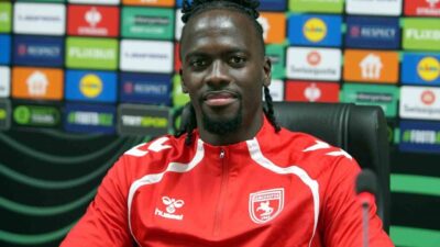 SAMSUN (İHA) – Samsunspor’un Senegalli forveti Cherif Ndiaye, Shkendija maçı