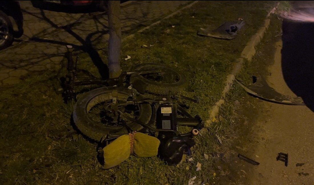 Eskişehir’de 17 yaşındaki sürücünün kullandığı otomobil, ara sokaktan çıkan bisiklete