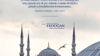 Cumhurbaşkanı Recep Tayyip Erdoğan, “Ramazan-ı Şerif’in milletimiz, İslam alemi ve